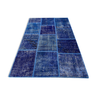 Distressed turkish patchwork rug 183x123 cm