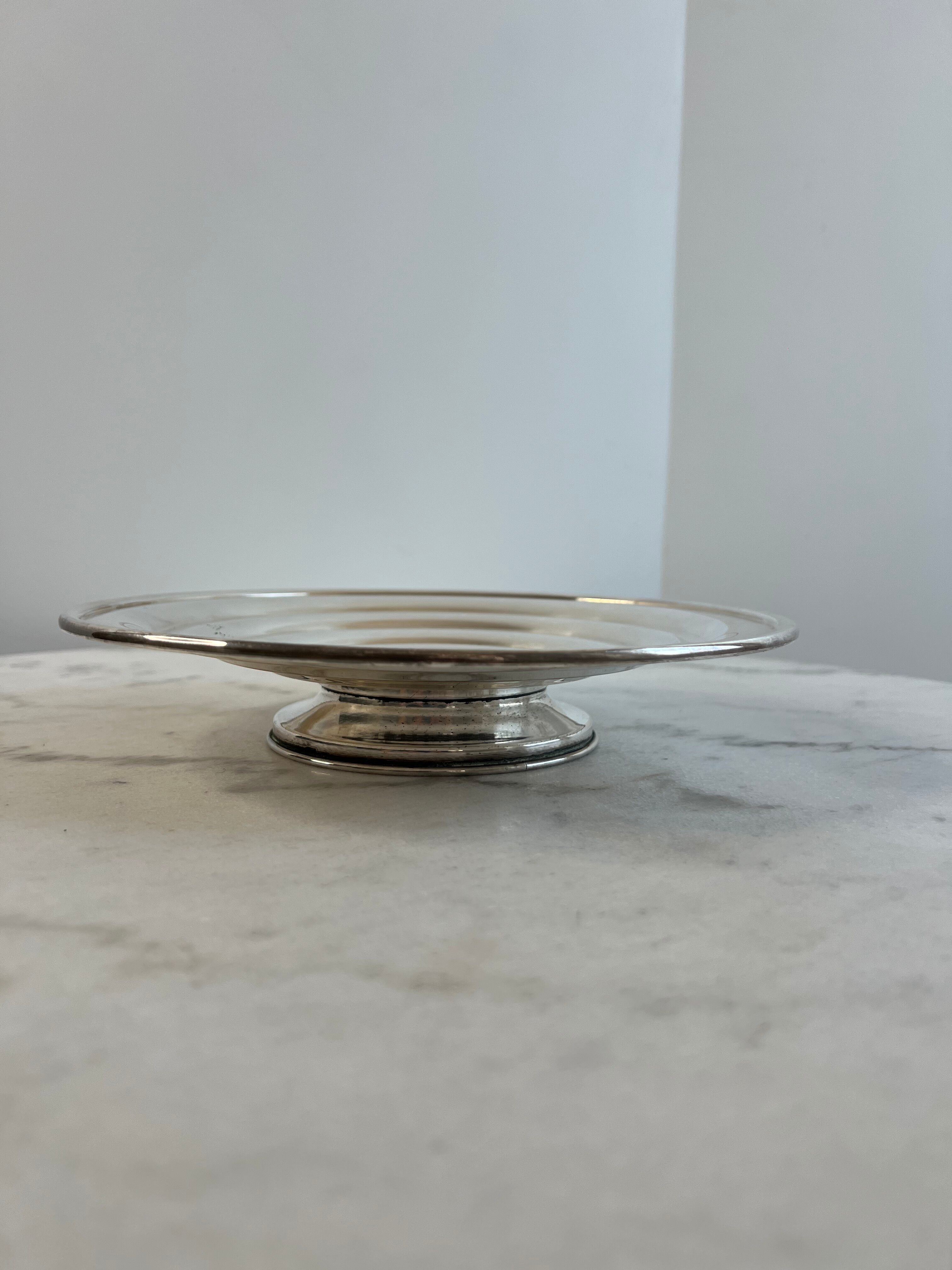 Art Deco silver-plated bowl