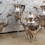 Ancien service thé café style Ier Empire métal argenté
