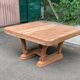 Art Deco extendable dining table, renovated in solid walnut from the 1930s.