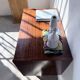Commode teck poignées cuir 1960