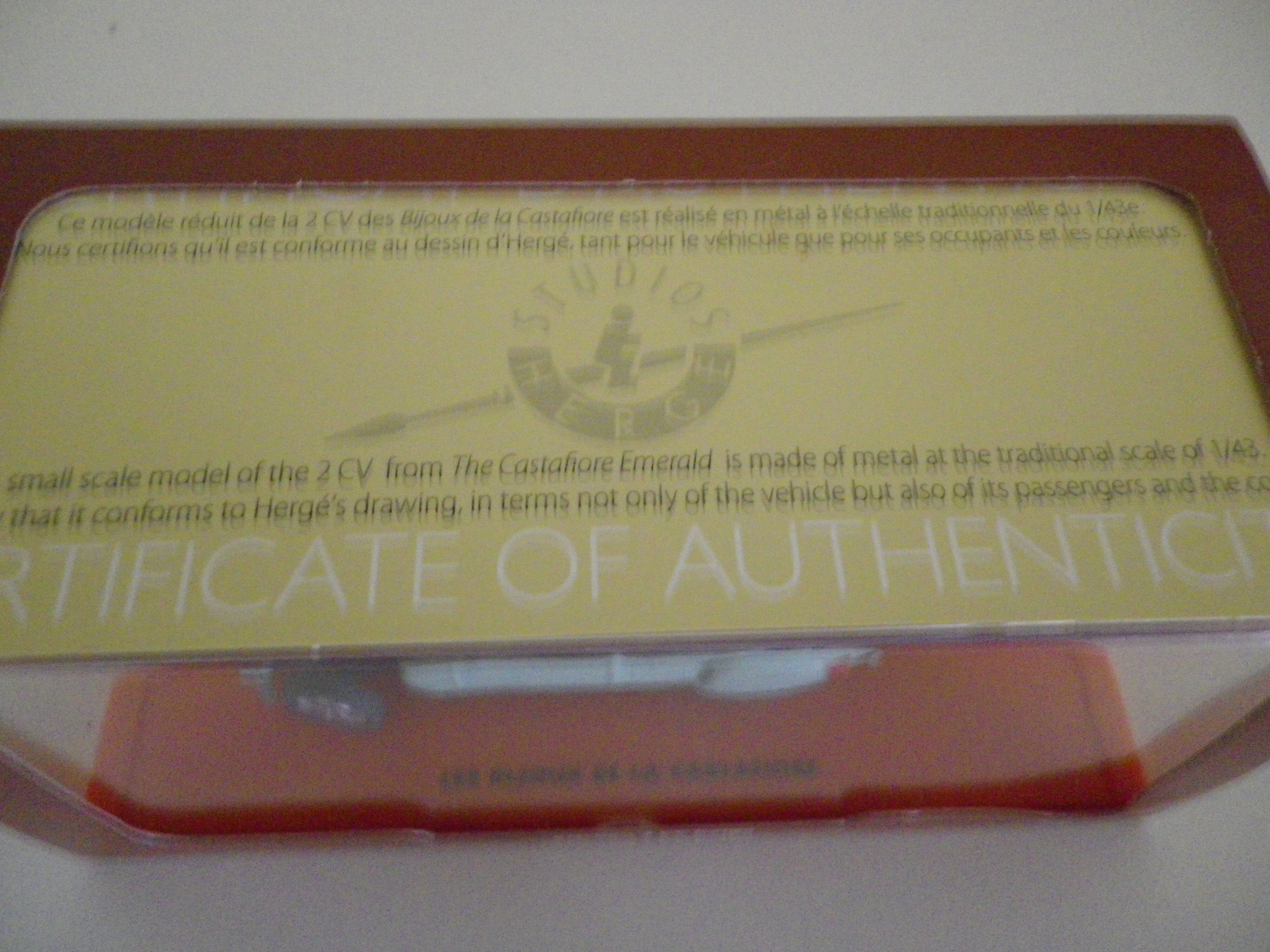 Lot of 5 Tintin collection cars, 1/43rd, original cases