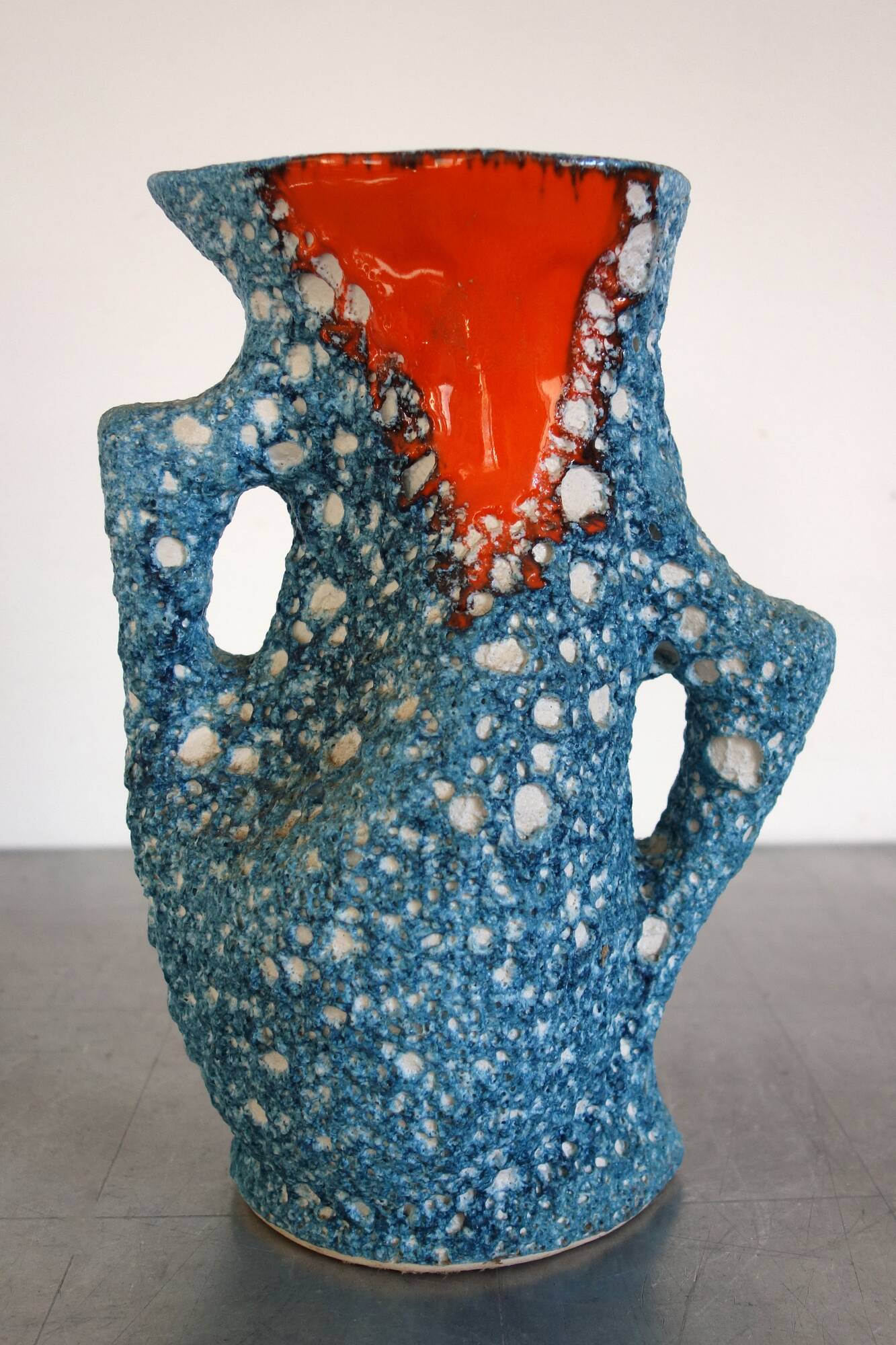 Fat Lava ceramic vase Vallauris 50s