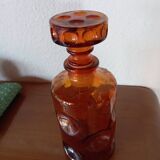 Smoked glass carafe bottle from the 70s