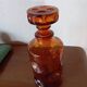 Bouteille carafe verre fumé année 70