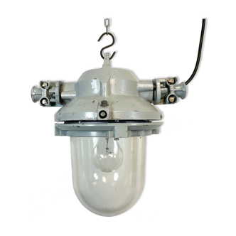 Grey Industrial Cast Aluminium Explosion Proof Lamp, 1970s