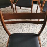 Table set and 6 Scandinavian Vintage Chairs in Teck