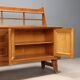 Vintage oak veneer sideboard, Italian design, 1950s.