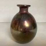 Iridescent glass ball vase