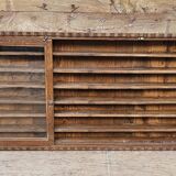 Antique Burmese teak collector's wall display case