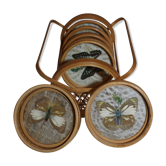 Sous-verres papillons vintage