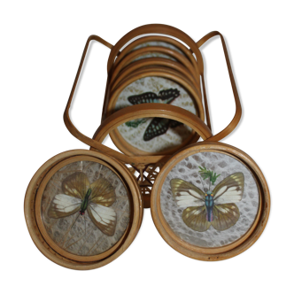 Vintage butterfly coasters