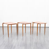 Set of three tables gigognes years teak, Edition Opal, Vintage