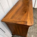 Commode Française Louis Philippe Milieu 19ème Siècle En Ronce De Noyer