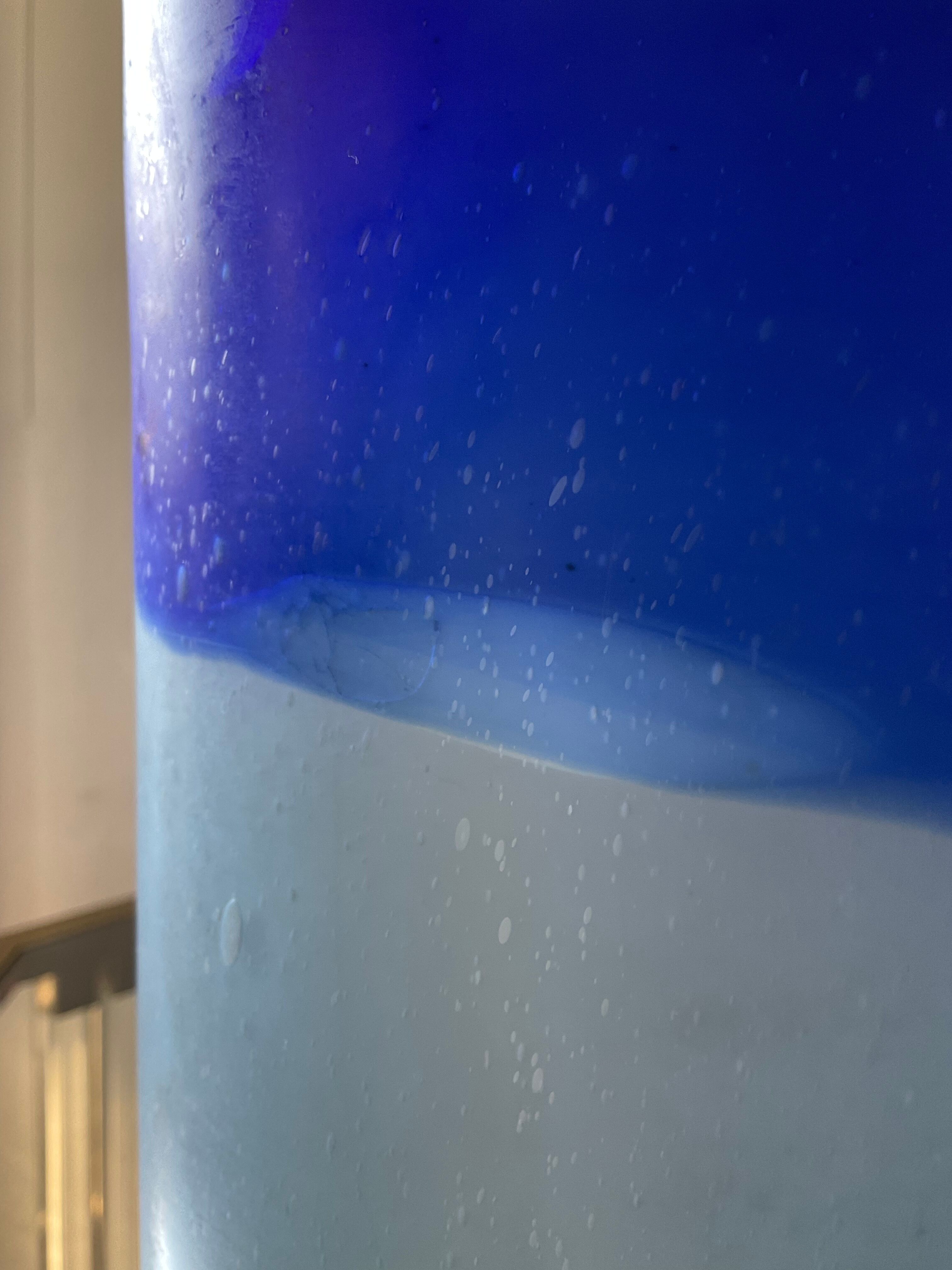 Vintage vase in two-tone glass paste