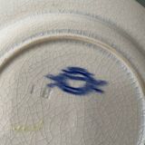 Series of 9 Creil Montereau plates, Flora model
