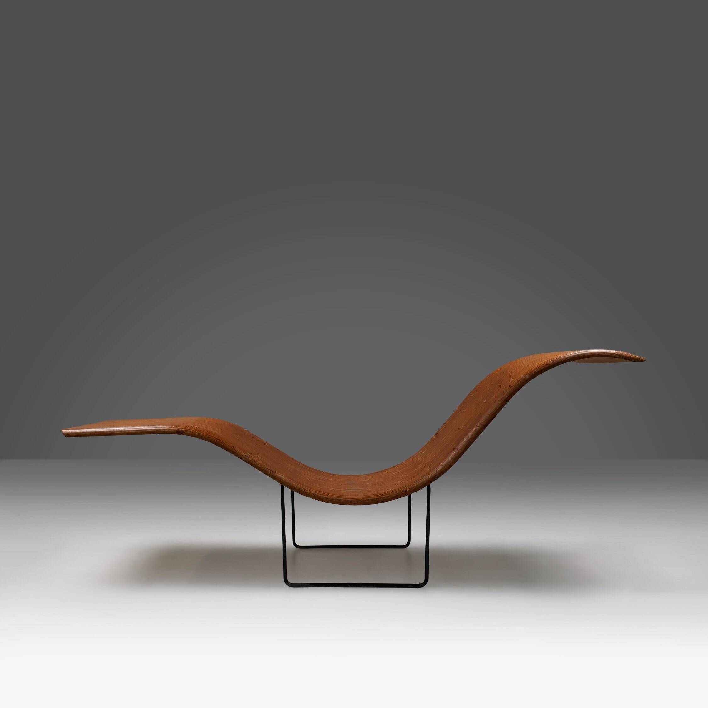 Mid-Century Stack-Laminated Lounge Chair by Tiller Lesser, Germany, 1990s