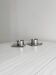 2 stainless steel espresso cups with tray and spoon