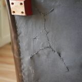 Black leather club chair