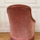 Fauteuil crapaud en velours rose