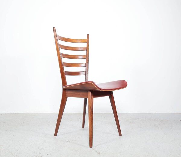 Chaises échelle vintage en bois de teck, 1960