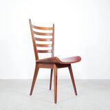 Vintage teak wooden ladder chairs, 1960s
