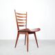 Vintage teak wooden ladder chairs, 1960s