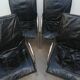 Set of 4 armchairs with chrome base and leather vintage design 1980