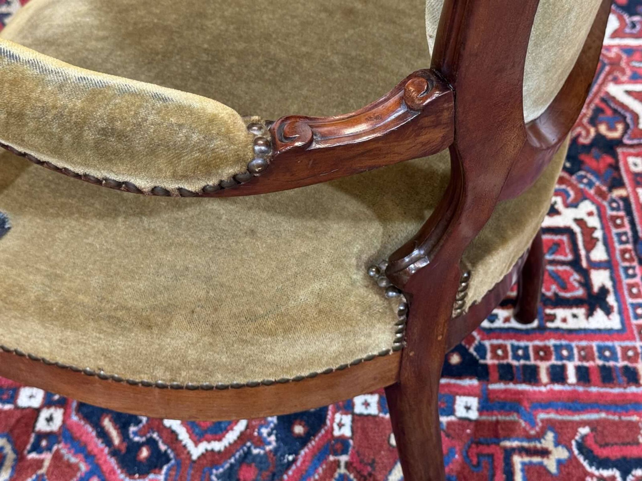 Paire de fauteuils Napoléon III XIXème en acajou