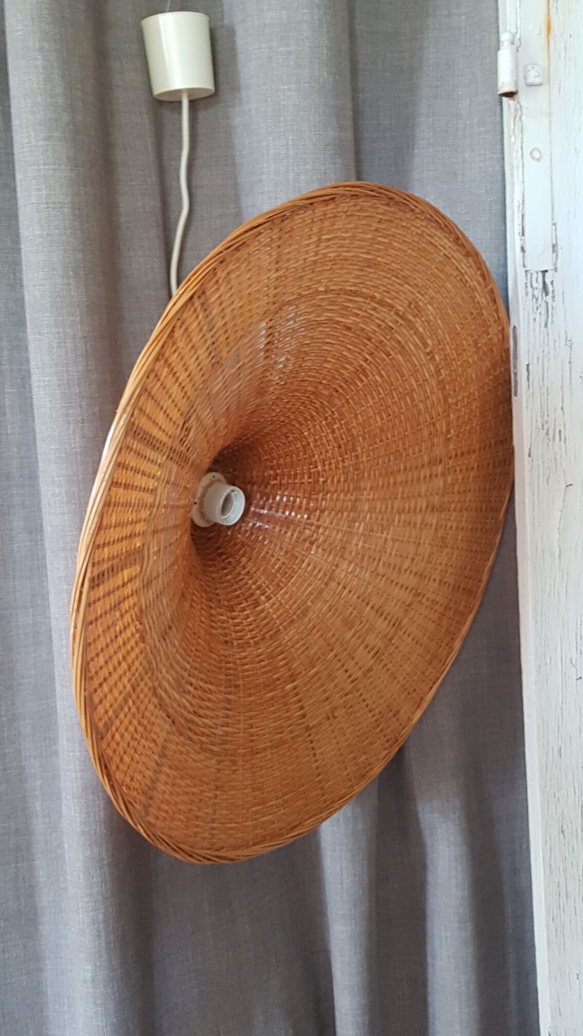 Suspension osier bambou vintage