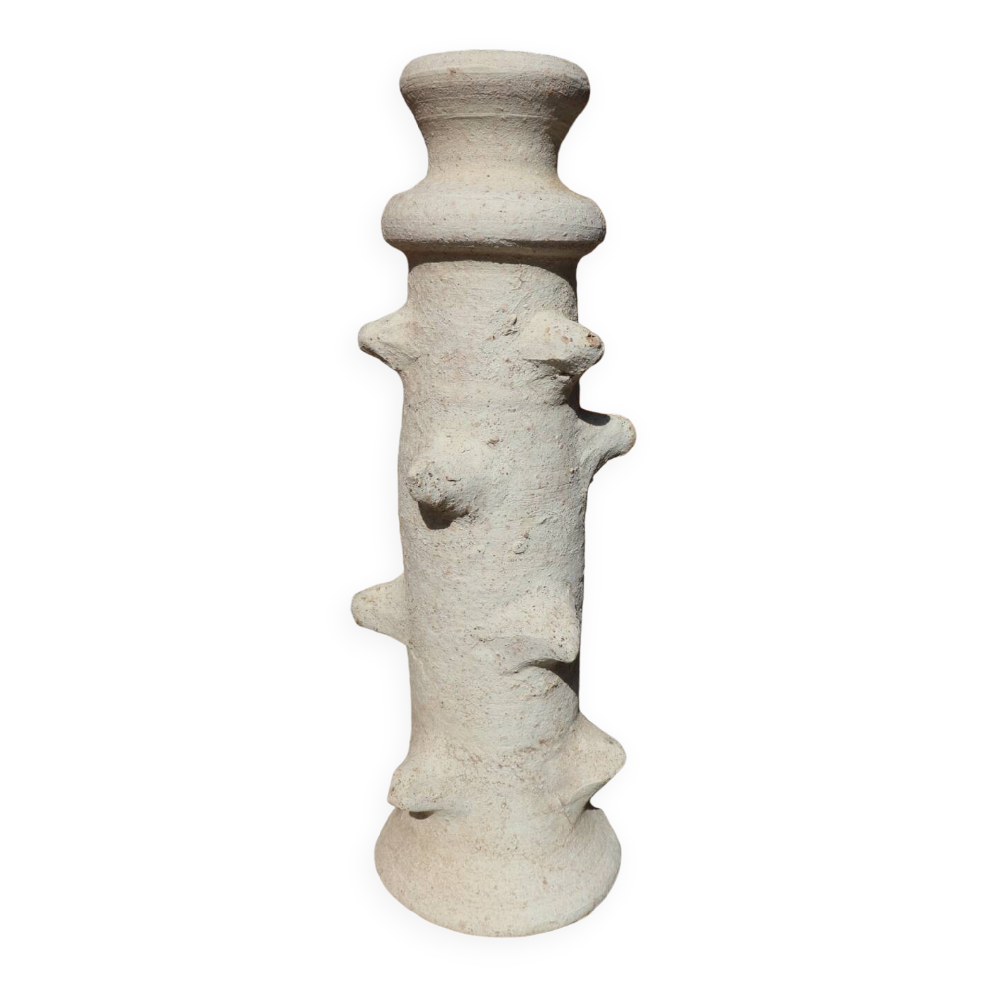 Raw wabi-sabi tamegroute sculpture vase