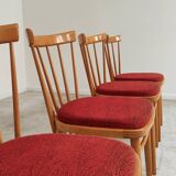 Lot de 4 chaises par Antonin Suman pour Tatra Nabytok Pravenec Année 60