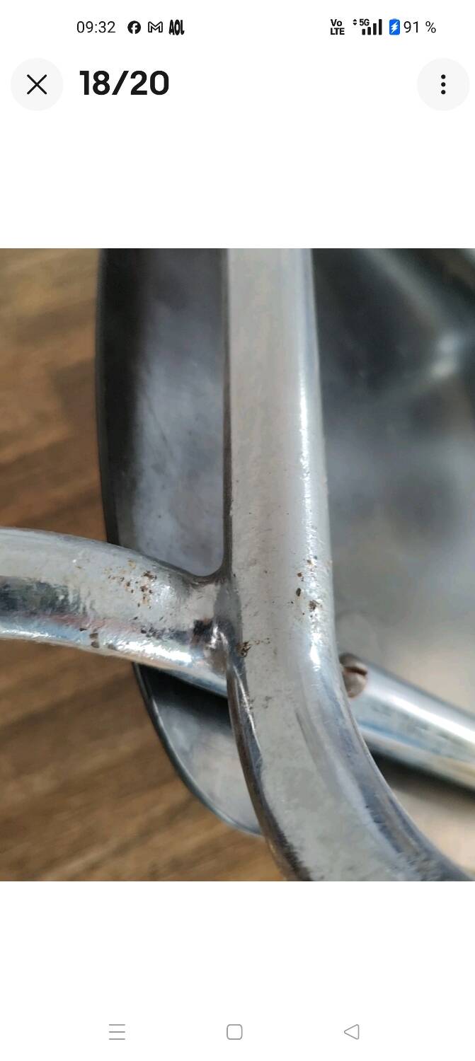 Jacques Hitier Chair 1950 Tubauto Red Bakelite Style Seat