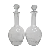 Paire de carafes en cristal taillé XIX ème, 31 cm