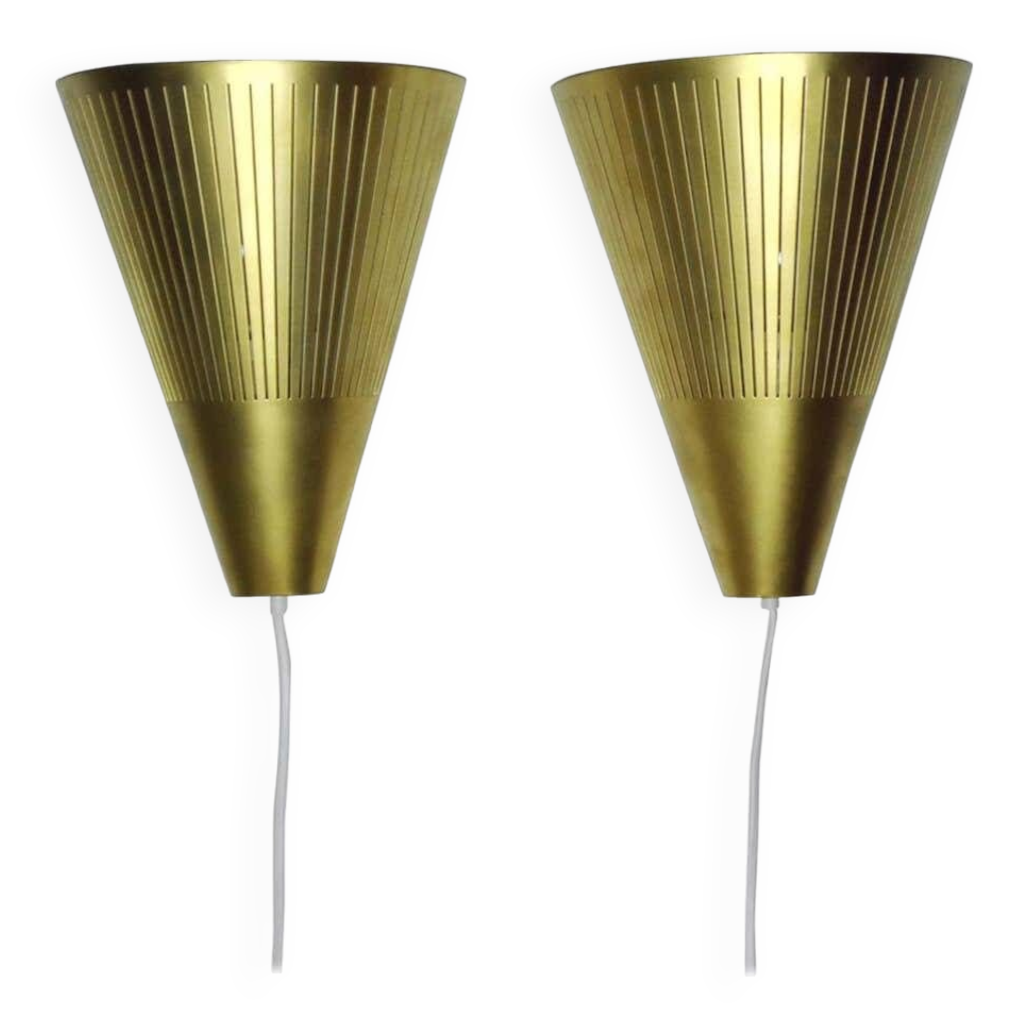 Scandinavian Modern Brass Wall Sconces by IKEA, 1980s