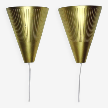 Scandinavian Modern Brass Wall Sconces by IKEA, 1980s