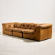 Modular leather sofa, set of 3