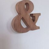 Letter &, wooden printing letter, wooden wall decoration, letter to place, decoration