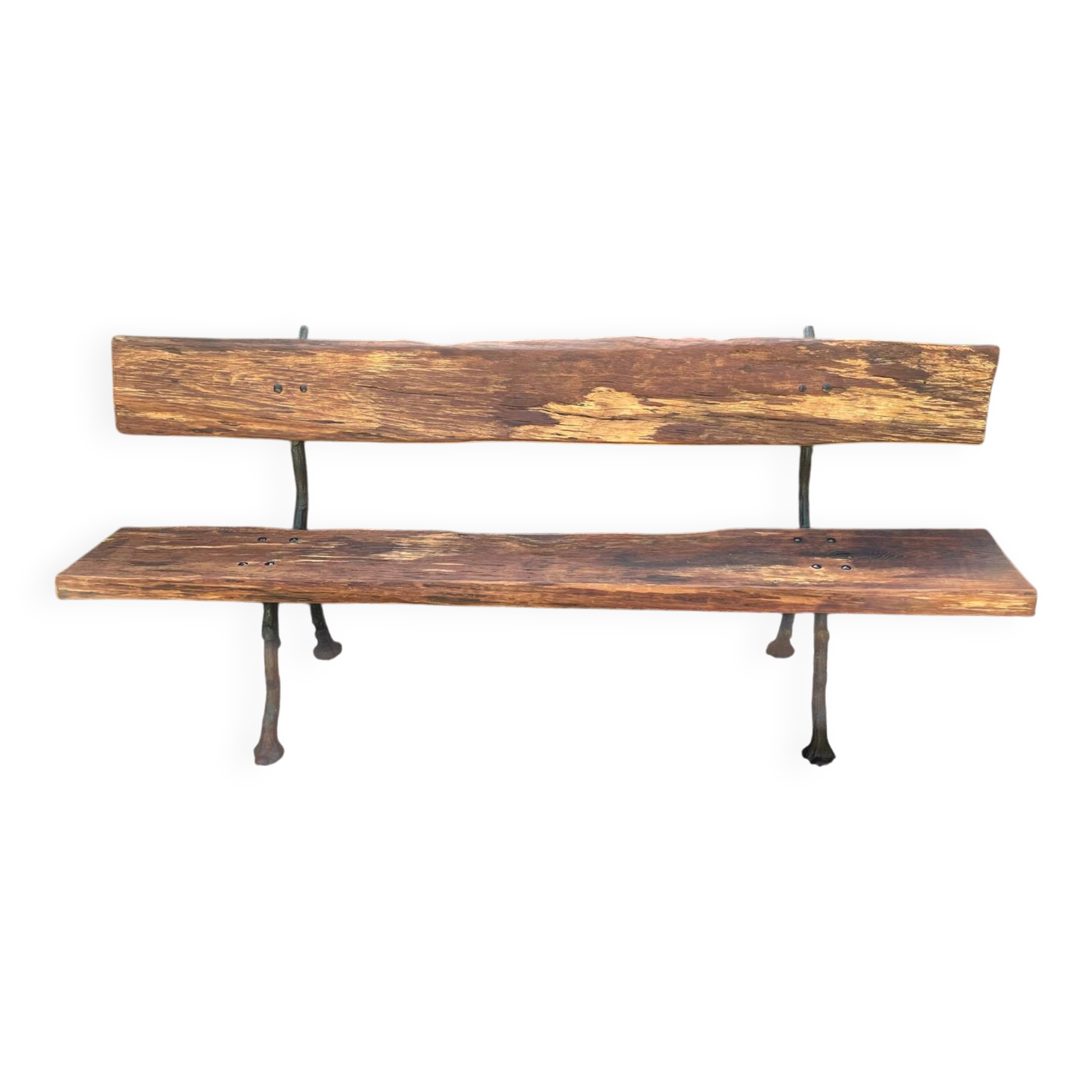 Art Nouveau garden bench