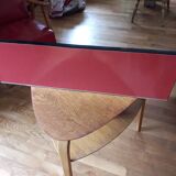 Vintage red formica shelf
