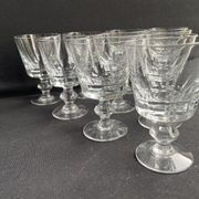 10 crystal port stemmed glasses - XXth