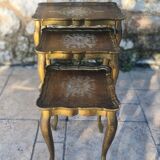 Painted wooden nesting table