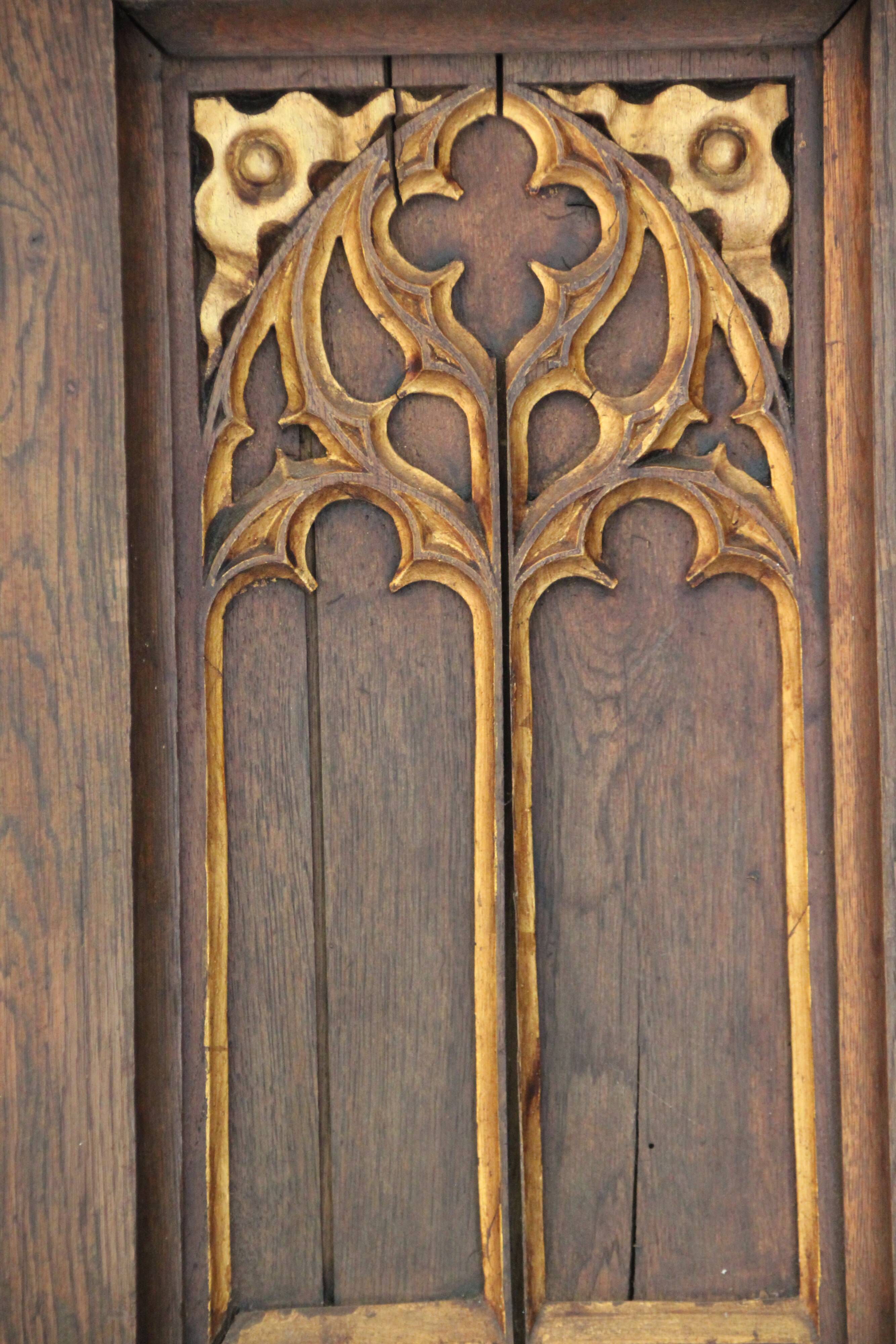 Wooden panel in Gothic style