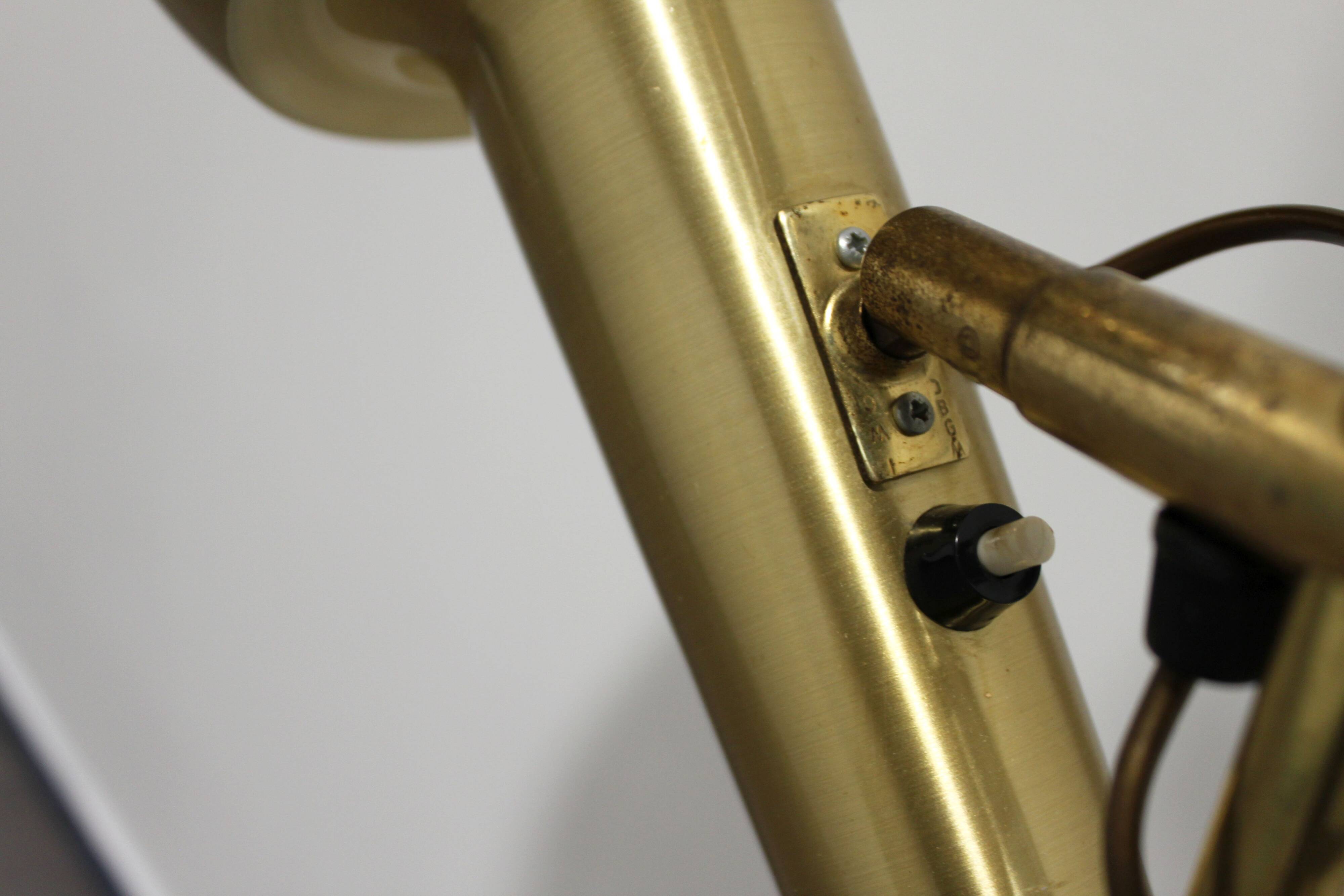 Vintage brass floor lamp, Hans Schmidt, 70s