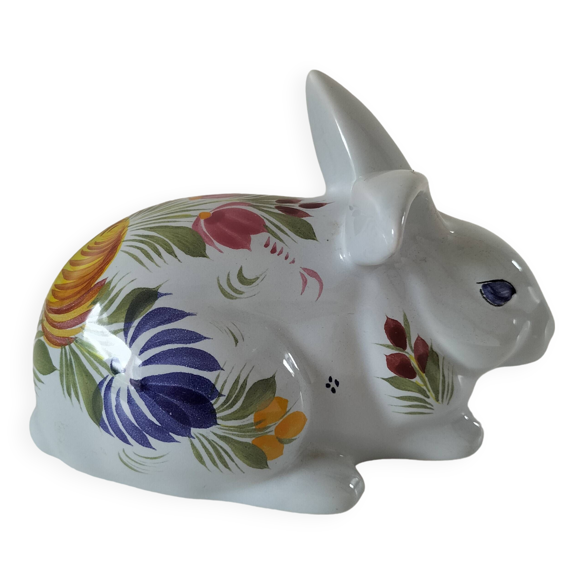 Rabbit earthenware hb henriot quimper