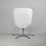 Armchair "Space Age", steel, fiberglass and imitation leather, France, circa 1970
