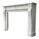Louis XVI style Carrara marble fireplace circa 1880