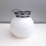 Former bistro ceiling lamp - Half-spherical globe in white opaline - 1950