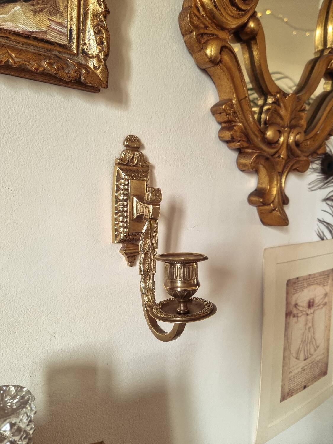 Pair of wall candle holders