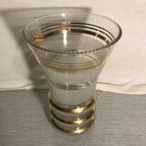 Vase former fains cristalor glassware from boom decor golden belgium vintage